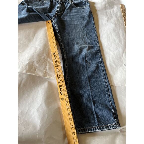 Levis 559 Jeans Men’s 36x30 Blue Medium Wash Cotton Denim Outdoor Y2K Distressed - Picture 7 of 16